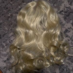 Golden Blonde Curly Hair Wig